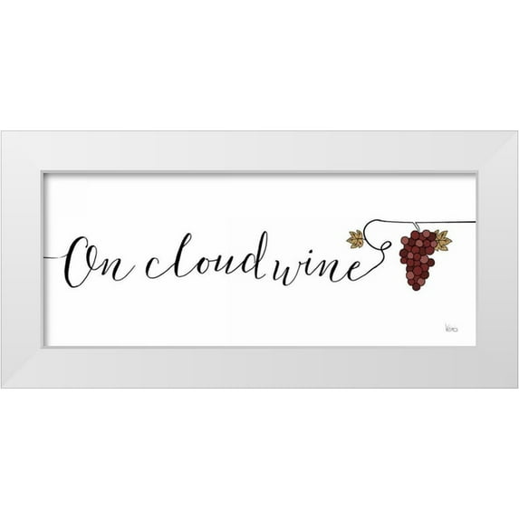 Charron, Veronique 24x12 White Modern Wood Framed Museum Art Print Titled - Underlined Wine IV