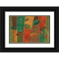 thumbnail image 1 of Charron, Veronique 24x17 Black Ornate Wood Framed with Double Matting Museum Art Print Titled - Bohemian Leaves I, 1 of 4