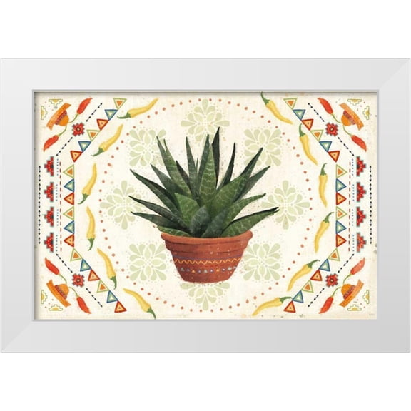 Charron, Veronique 24x17 White Modern Wood Framed Museum Art Print Titled - Tex Mex Fiesta II