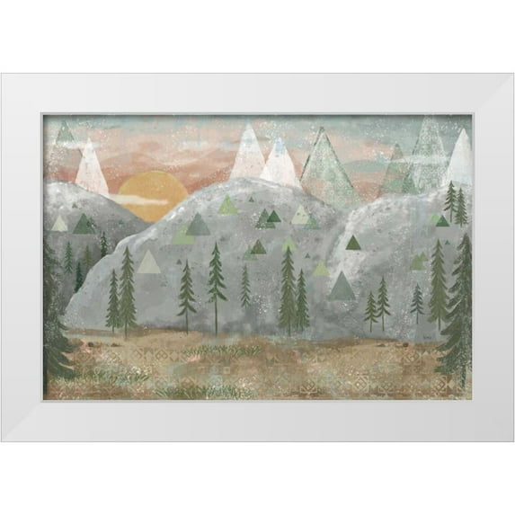 Charron, Veronique 24x17 White Modern Wood Framed Museum Art Print Titled - Woodland Forest I Neutral