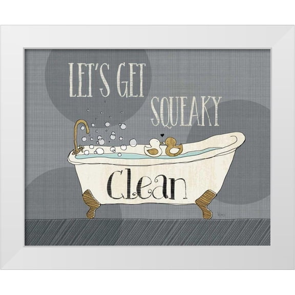 Charron, Veronique 24x20 White Modern Wood Framed Museum Art Print Titled - Squeaky Clean I