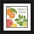 thumbnail image 1 of Charron, Veronique 26x26 Black Ornate Wood Framed with Double Matting Museum Art Print Titled - Citrus Splash IV Black Text, 1 of 4
