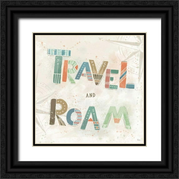 Charron, Veronique 26x26 Black Ornate Wood Framed with Double Matting Museum Art Print Titled - Explore the World V