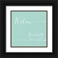 thumbnail image 1 of Charron, Veronique 26x26 Black Ornate Wood Framed with Double Matting Museum Art Print Titled - Underline Bath V Teal, 1 of 4
