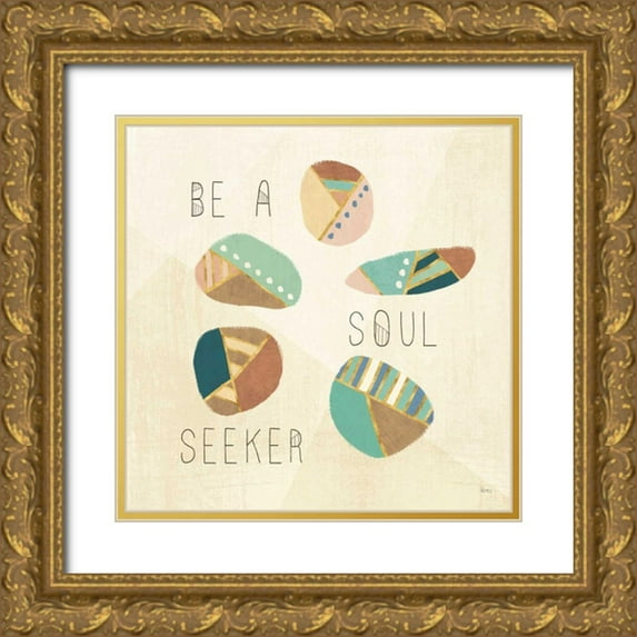 Charron, Veronique 26x26 Gold Ornate Wood Framed with Double Matting Museum Art Print Titled - Outdoor Geo VIII