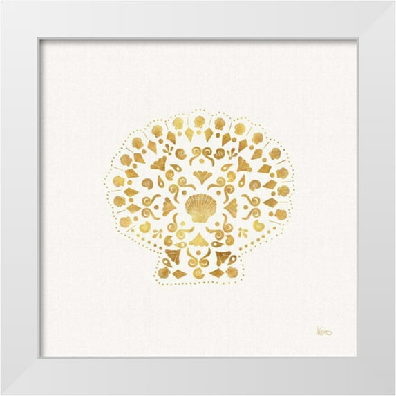 Charron, Veronique 26x26 White Modern Wood Framed Museum Art Print Titled - Sea Charms III no Words