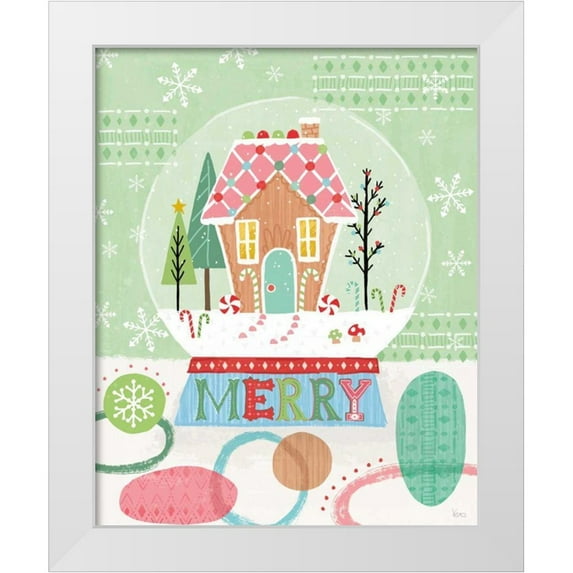 Charron, Veronique 26x32 White Modern Wood Framed Museum Art Print Titled - Holiday Love III