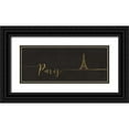 thumbnail image 1 of Charron, Veronique 32x15 Black Ornate Wood Framed with Double Matting Museum Art Print Titled - Underlined Cities I Black, 1 of 4