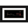 thumbnail image 1 of Charron, Veronique 32x15 Black Ornate Wood Framed with Double Matting Museum Art Print Titled - Underlined Wine II Black, 1 of 4