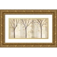thumbnail image 1 of Charron, Veronique 32x18 Gold Ornate Wood Framed with Double Matting Museum Art Print Titled - Watercolor Forest Gold I, 1 of 4