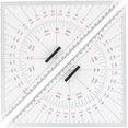 thumbnail image 1 of Chart Drawing Triangle Ruler, Acrylic Marine Triangle Clear Isosceles Triangle Ruler, Triangular Set for Nautical Navigation, Precise Scale, Efficient Use, 1 of 8
