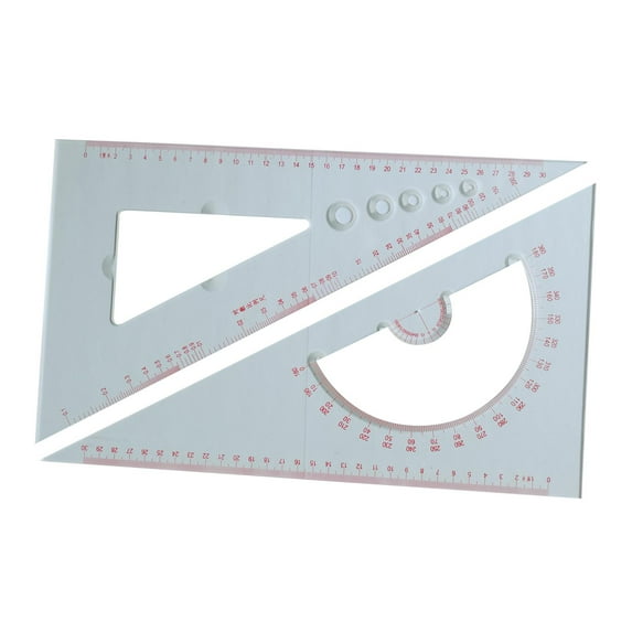 Chart Drawing Triangle Ruler Triangle Angle Protractor Distance Measurement Large Scale Math Geometry Tool Measuring Ruler for Ship Drawing Right Angle Ruler