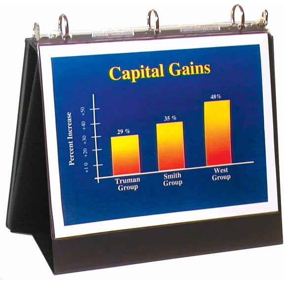 Chart Easel Presentation Binder Landscape/Horizontal Black VH424