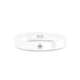 thumbnail image 1 of Chart Map Compass Laser Engraved White Polished Ceramic Wedding Band, 4mm, Size 12, 1 of 2