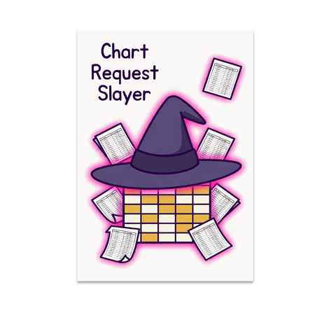 Chart Request Slayer Data Art - Data Analyst - 13x19 Poster Print