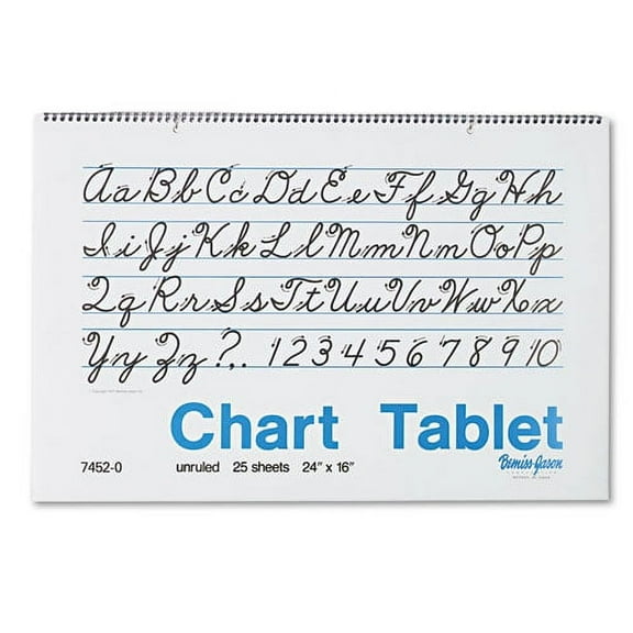 Chart Tablets, Unruled, 25 White 24 X 16 Sheets | Bundle of 2 Each