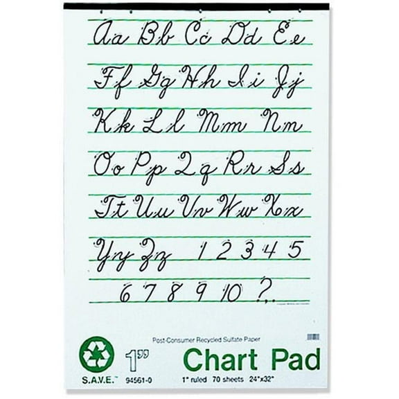 Chart Tblt 24X32 Inch 1 Ruled 25 Ct - White - 24in.x32in.