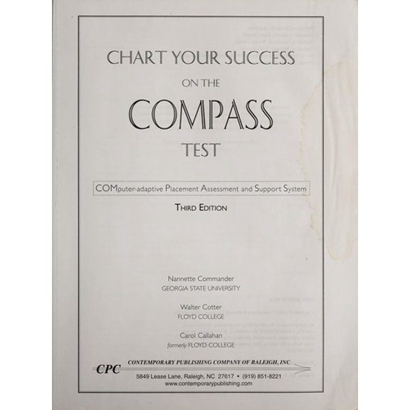 Pre-Owned Chart Your Success on the Compass Test (Paperback) 0898923026 9780898923025