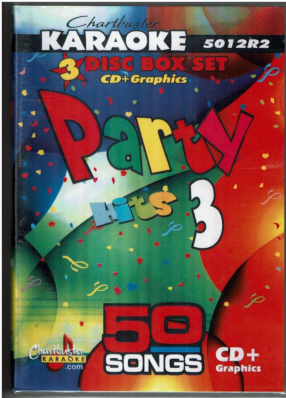 Chartbuster Karaoke Greatest Party Songs 3 CD+G Disc Set Vol 3 50 Songs