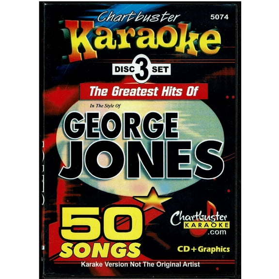 ChartbusterKaraoke: George Jones 3 CDG Set 50 Songs