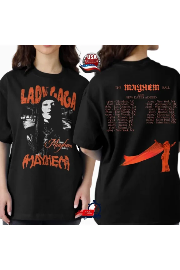 Lady Gaga Mayhem Ball Tour 2026 US T-Shirt