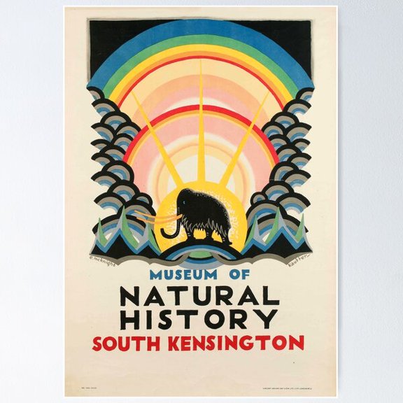 Charten Vintage Natural History Museum Style Poster, 8x12 UNFRAMED