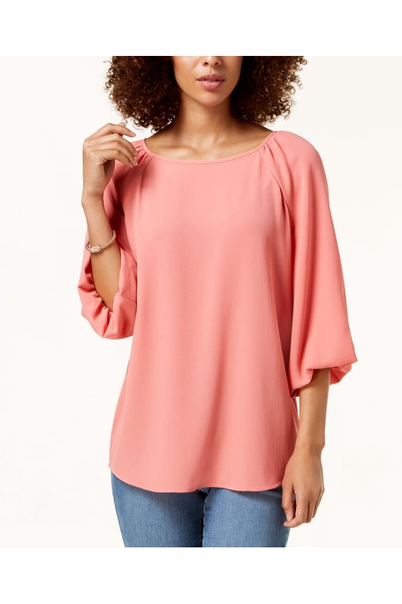 Blouson Sleeve Top Pink Guava S