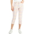 thumbnail image 1 of Charter Club Bristol Gingham Capri Jeans White Gingham 6, 1 of 1