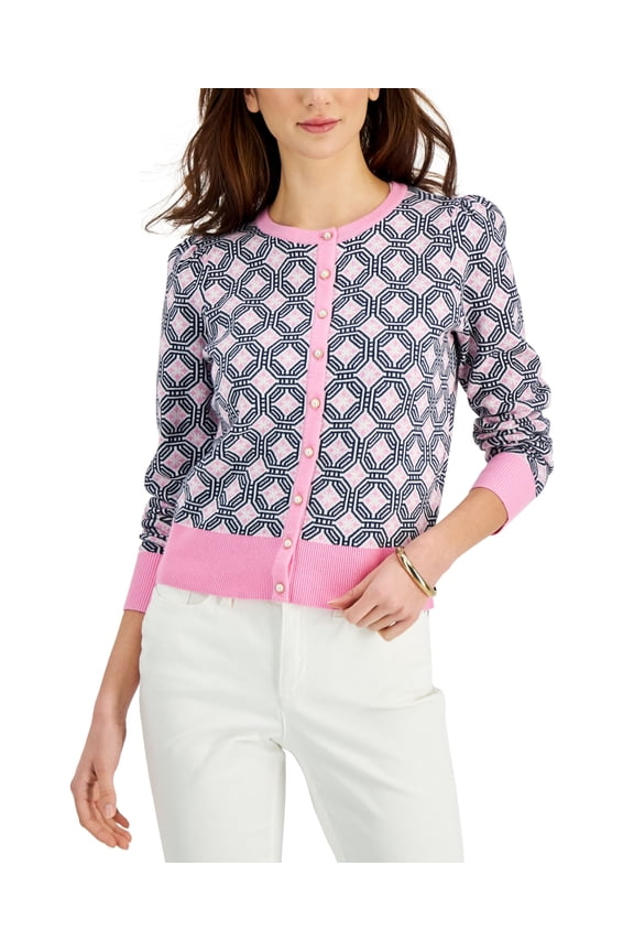 Button Front Cardigan Bubble Bath XS