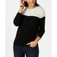 thumbnail image 1 of Charter Club Colorblocked Sweater Deep Black Combo XL, 1 of 1
