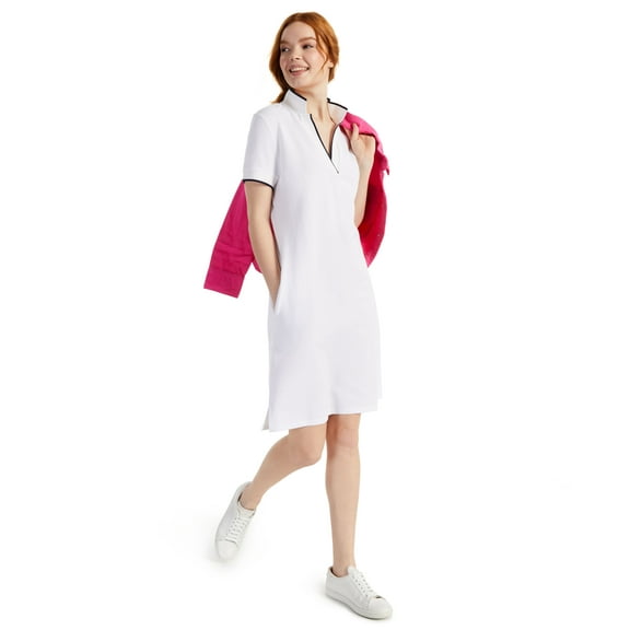 Charter Club Cotton Collared Shirtdress Bright White M