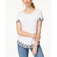 thumbnail image 1 of Charter Club Cotton Embroidered Top Bright White 2XL, 1 of 1