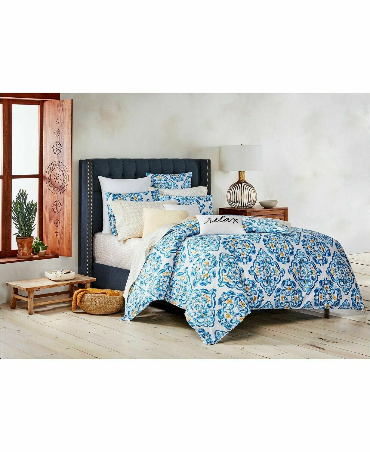 NEW Charter Club Damask Designs Twin 2 Pcs Comforter Set Navy 300 store TC