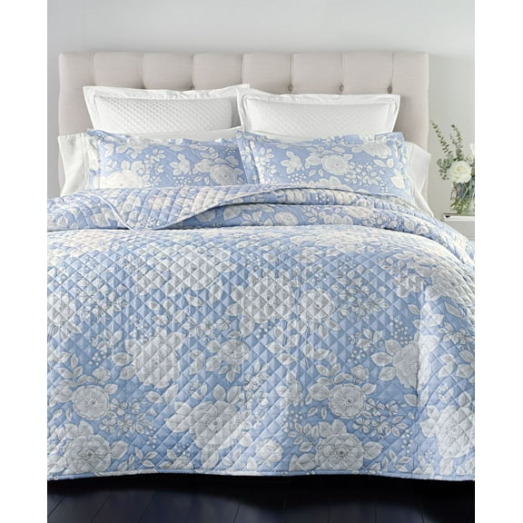 Charter Club Damask Quilted Printed Cotton Euro Sham