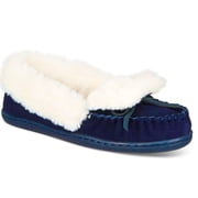 Charter Club Dorenda Moccasin Slippers Navy 5M