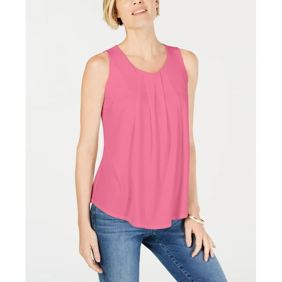 Charter Club Draped Swing Tank Pink Gemstone XS