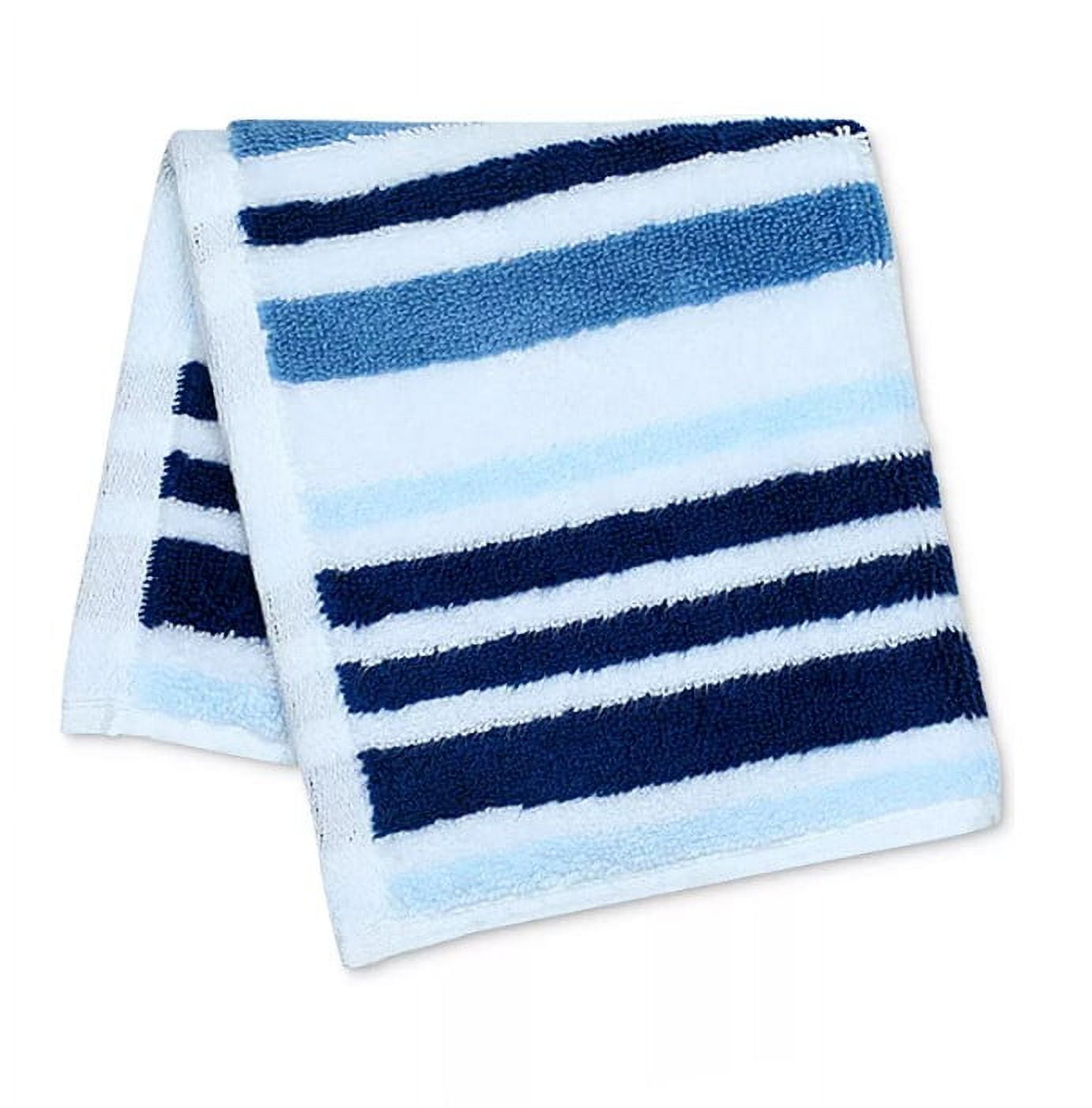 Charter Club Elite Cotton Tri Stripe 13 X 13 Wash Towel Cornflower Blue Walmart