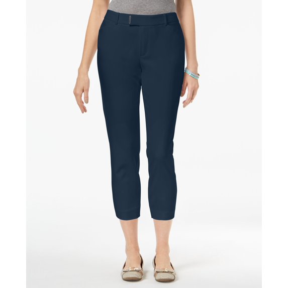 Charter Club Embellished Cropped Pants (Intrepid Blue, 10)