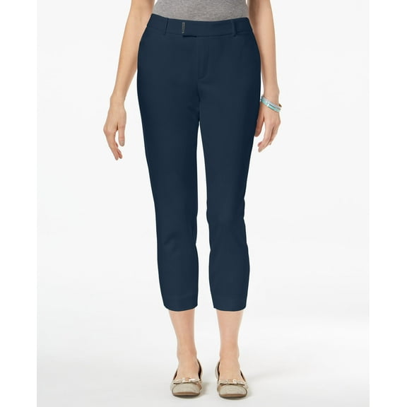 Charter Club Embellished Cropped Pants (Intrepid Blue, 10)