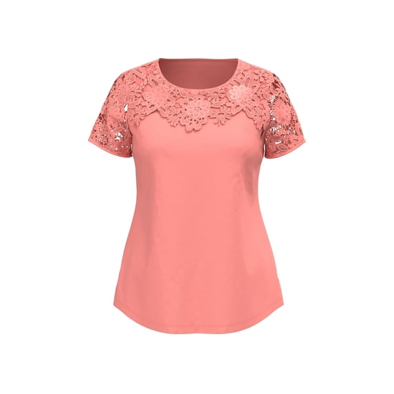 Charter Club Embroidered T-Shirt Sandy Pink L