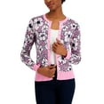 thumbnail image 1 of Charter Club Floral Jacquard Cardigan Bubble Bath Combo 2XL, 1 of 1