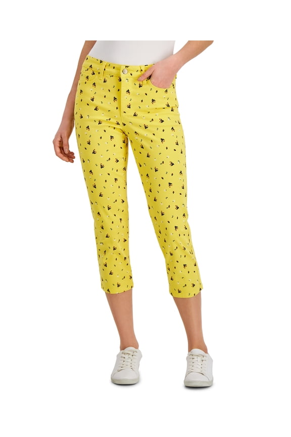 Floret Denim Bristol Capri Pants Primrose Yellow 12