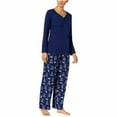 thumbnail image 1 of Charter Club Graphic Top & Printed Pants Pajama Set (Small, Reindeer), 1 of 1