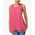thumbnail image 1 of Charter Club Lace Split Front Top Glamour Pink M, 1 of 1