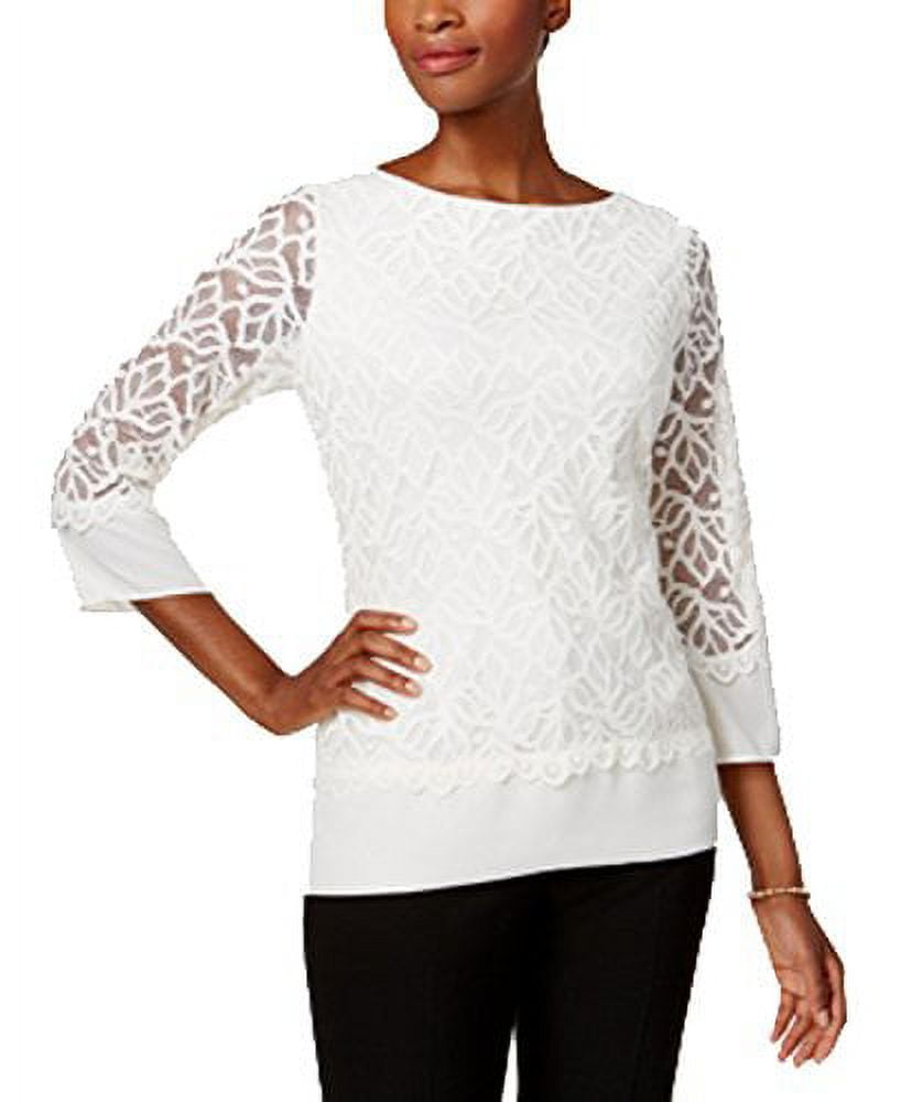 Charter Club Lace Top Cloud XS Walmart