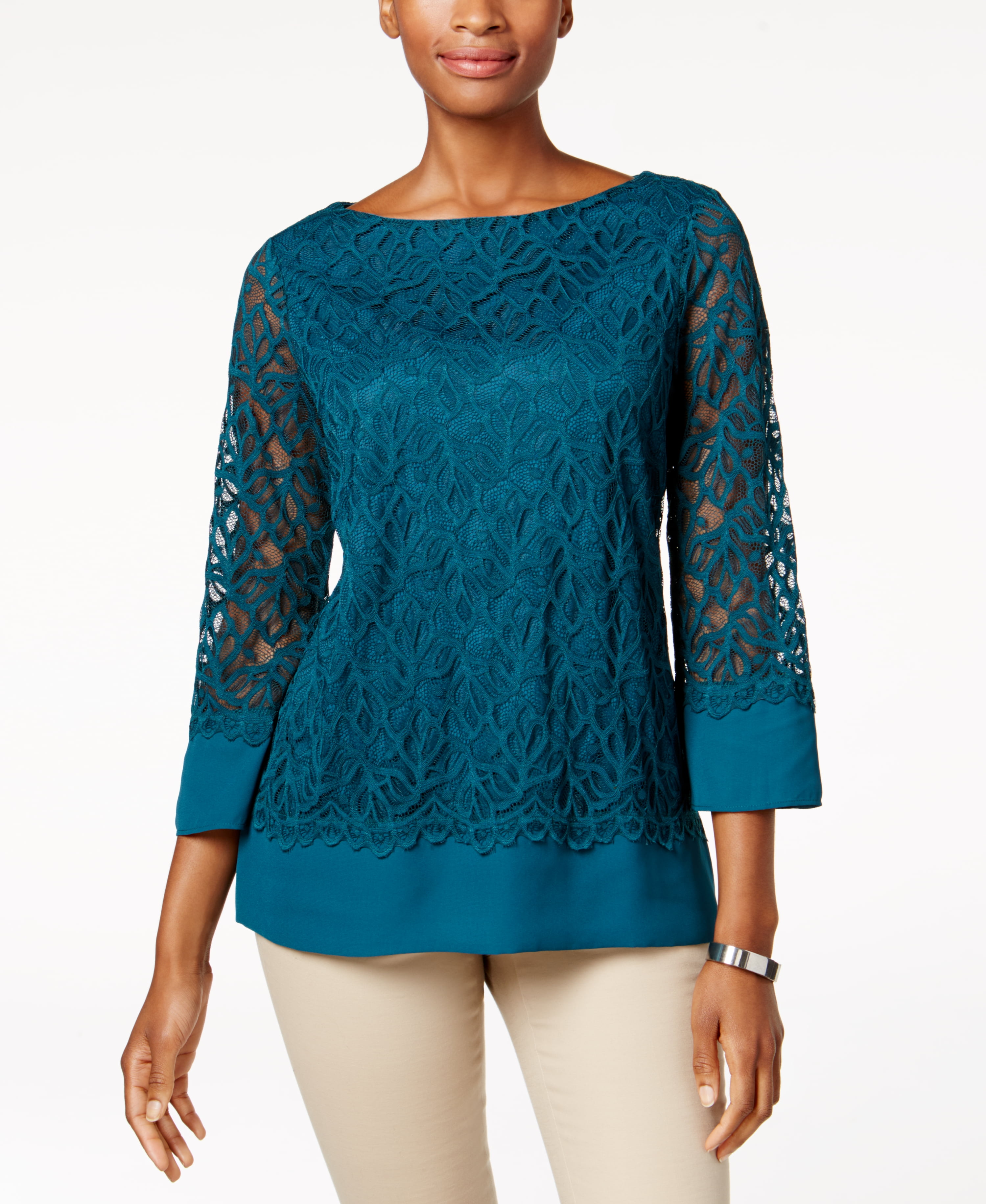 Charter club lace top on sale