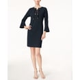 thumbnail image 1 of Charter Club Lace Up Bell Sleeve Dress Intrepid Blue XL, 1 of 1