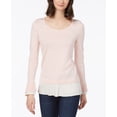 thumbnail image 1 of Charter Club Layered Look Sweater Misty Pink S, 1 of 1
