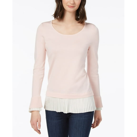 Charter Club Layered Look Sweater Misty Pink S