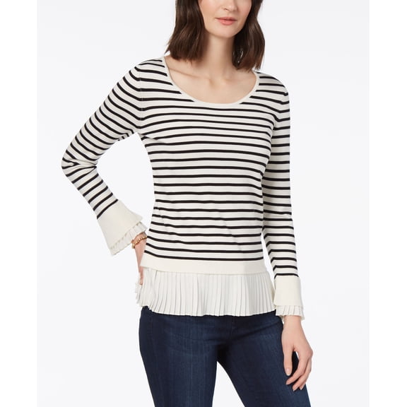 Charter Club Layered-Look Sweater Womens M White sweater MSRP $78